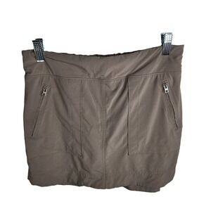 Athleta Womens Size 4 Chelsea Cargo Skort Taupe Golf Pickleball Mesh Liner Short